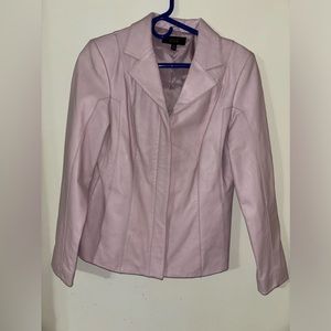 Q.U.E pink faux leather jacket